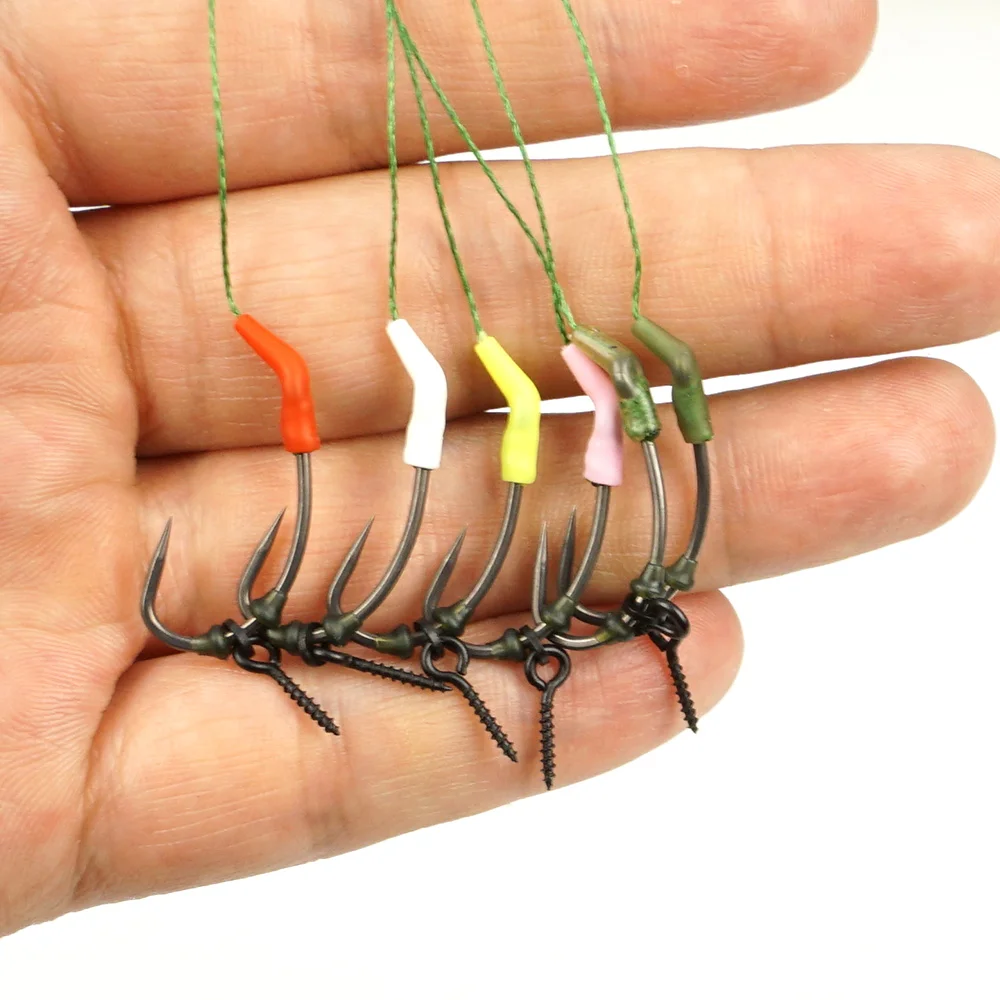 Hirisi-anzuelo de pesca de carpa, Kickers D Rig, alineadores de Kicker, ganchos, mangas, aparejos, todos los colores, accesorios, aparejos terminales finales - imagen 2