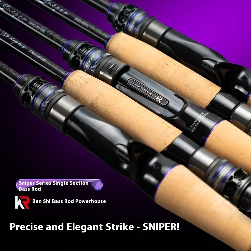Caña Sniper fibra de carbono doble – Spinning y casting para lubina