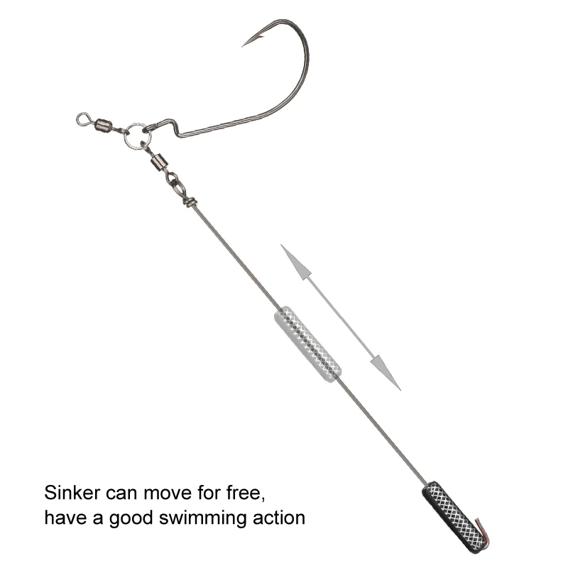 Anzuelo de pesca, 5 uds., Kit de aparejo de punzón, plantilla de Metal, gancho de manivela, rodillo adjunto, accesorios giratorios para lubina, artículos marinos para pesca - imagen 3