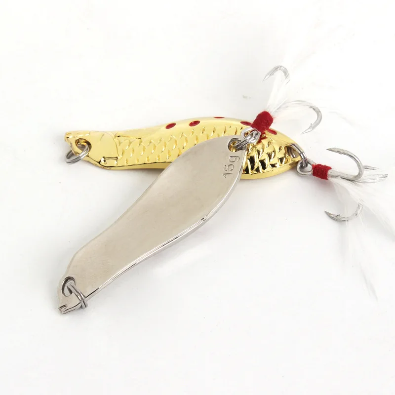 Cucharilla de pesca artificial cocodrilo con anzuelo triple - imagen 5