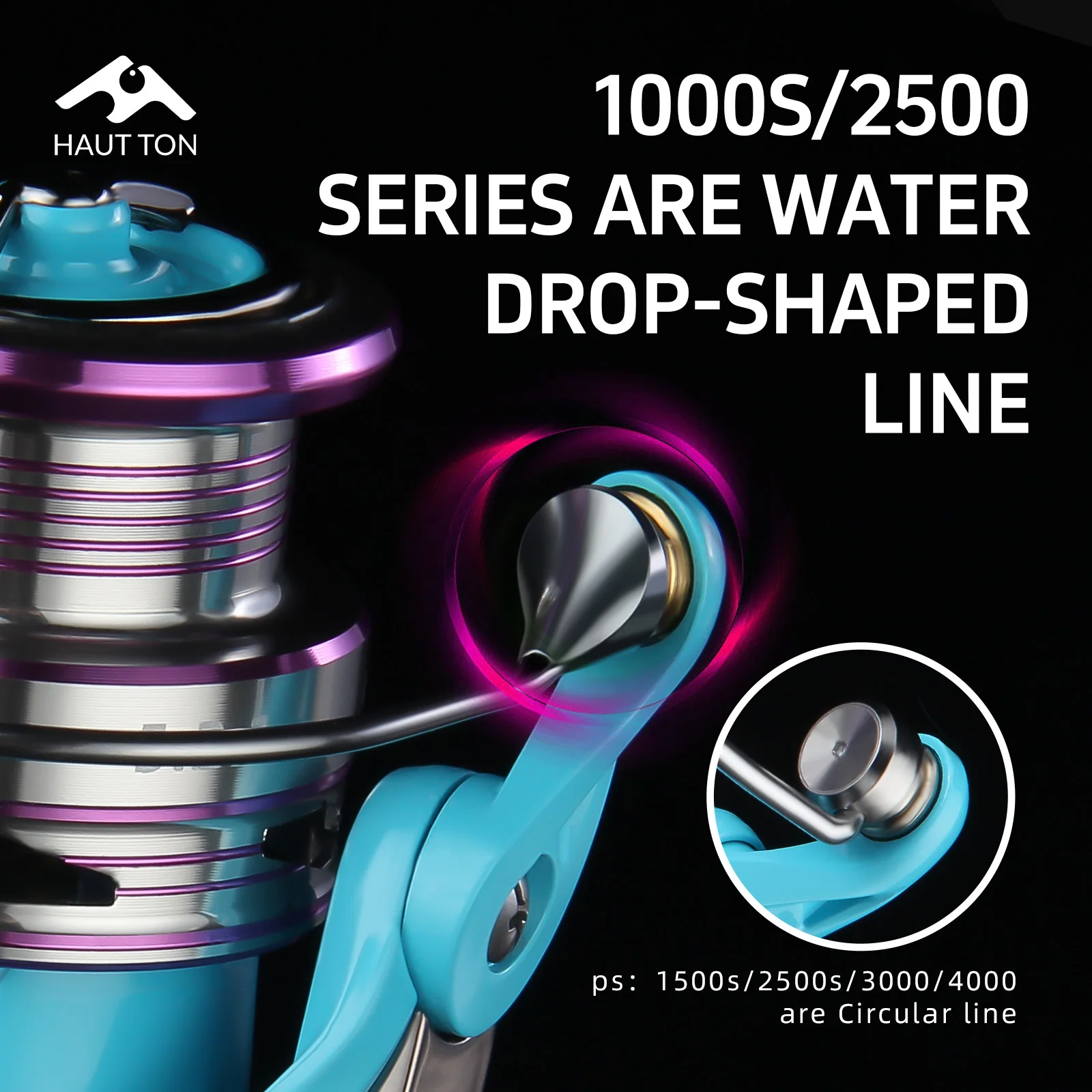 Carrete de pesca giratorio azul, balancín individual y doble opcional, relación de engranaje 5,2: 1 3 + 1 BB, perfecto para agua salada y dulce - imagen 5