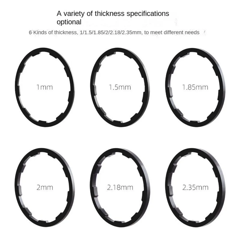 Nueva arandela de buje de bicicleta, espaciadores de buje de volante de bicicleta de carretera de aleación de aluminio 1/1, 5/1,85/2/2,18/2,35mm, espaciador de volante de Cassette - imagen 5