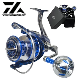 Carrete VWVIVIDWORLD Spinning – Pesca agua salada fuerte arrastre