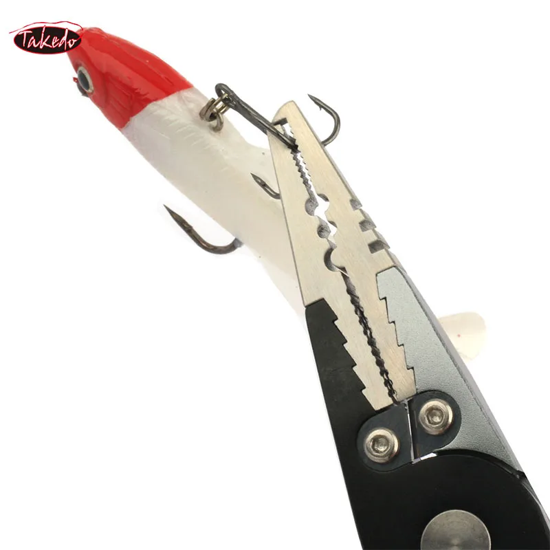 TAKEDO-Alicates de pesca multifuncionales de aleación de aluminio, bucle abierto, anzuelo de corte, herramienta de pesca, todo para pescar, MY16 - imagen 2