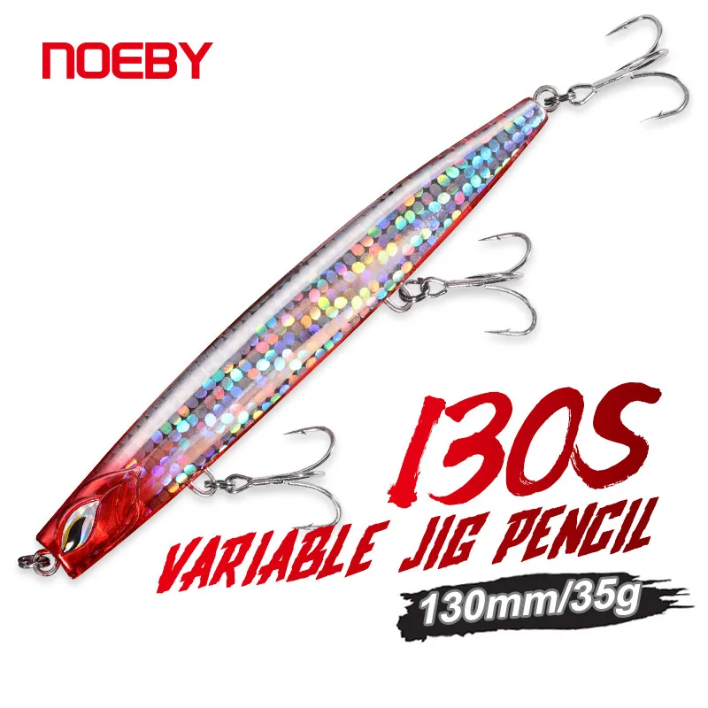 Señuelo de pesca NOEBY Stickbait 130mm 35g Jig lápiz Variable hundimiento Shore Cast Jigs lubina atún mar Señuelos de pesca de agua salada - imagen 2