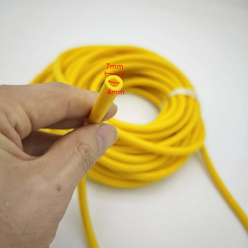 Tubo de látex de goma de 10m 4070 amarillo para tirachinas, accesorios de tiro de catapulta al aire libre - imagen 4