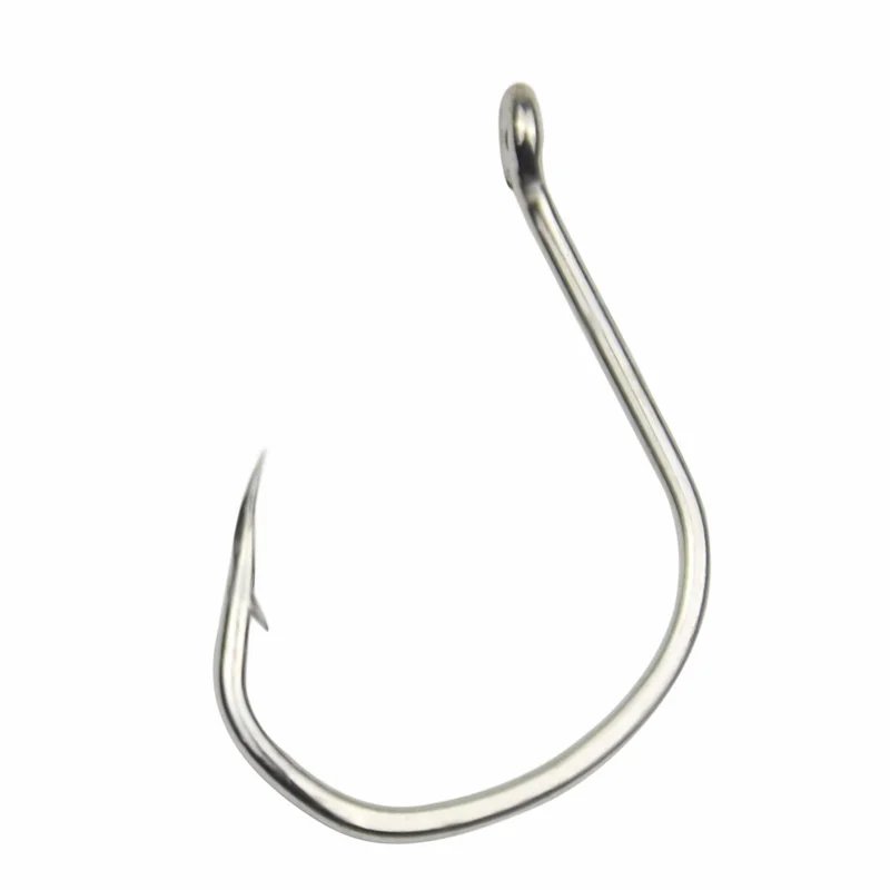Anzuelo de Pesca Jigging Eyed head brillante, anzuelo de hojalata a prueba de óxido para Lucio, atún, lubina, accesorio de Pesca, artículos de Pesca, 500 piezas