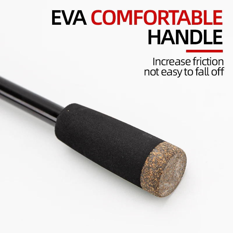 Caña de pescar con señuelo potente ultraligera de 1,8 m y 2,1 m, 1 pieza, 3 secciones, caña de pescar giratoria, equipada con juego de sedal - imagen 3