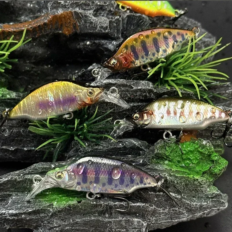 1 Uds. Proceso de pintura de exportación de alta calidad, señuelos artificiales multicolores 45MM/3,8G señuelo de pececillo sumergido ojo de pez biónico 3D - imagen 3