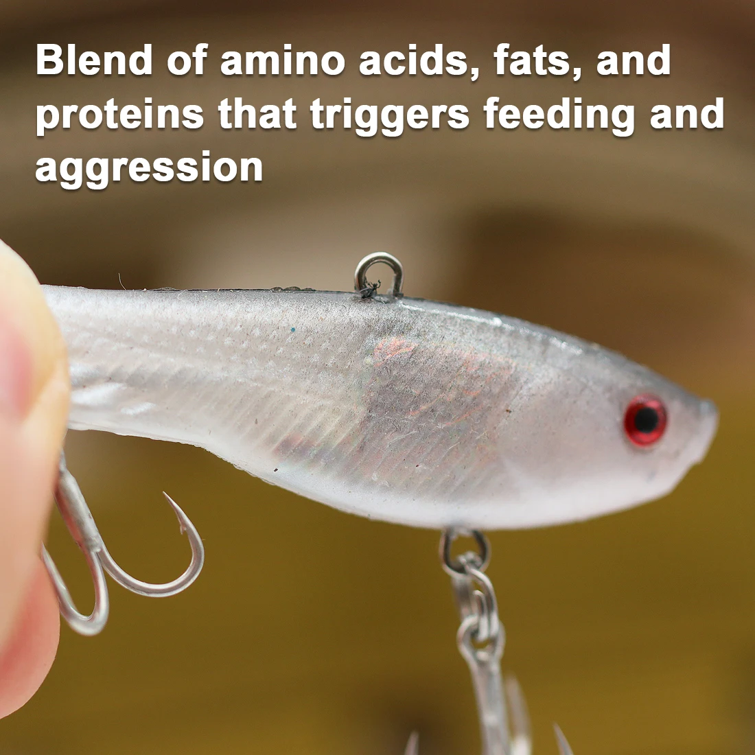 FishTrip-señuelo de pesca 3 piezas VIB, 6,8 cm, 14g, Swimbait, silicona suave con gancho triple de alta resistencia - imagen 2