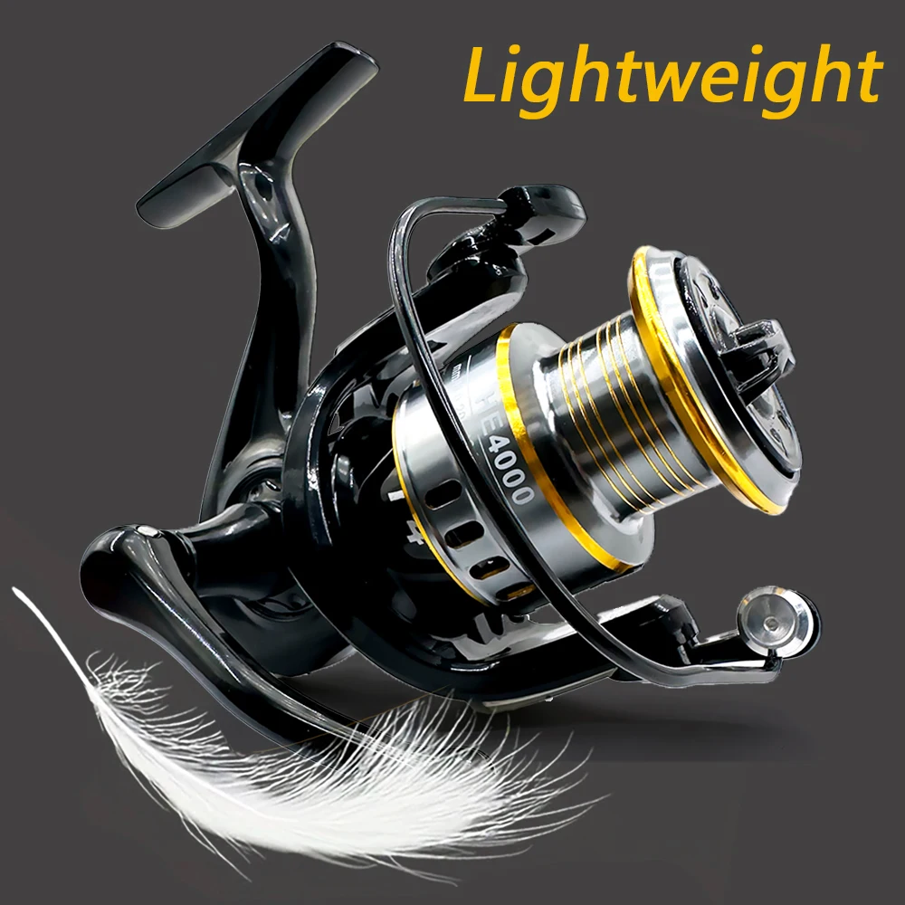 Carrete de pesca giratorio profesional 1000-7000, carrete de Metal ultraligero 5,2: 1/4, 7:1, relación de engranaje, arrastre máximo de 8KG para agua dulce y salada - imagen 5