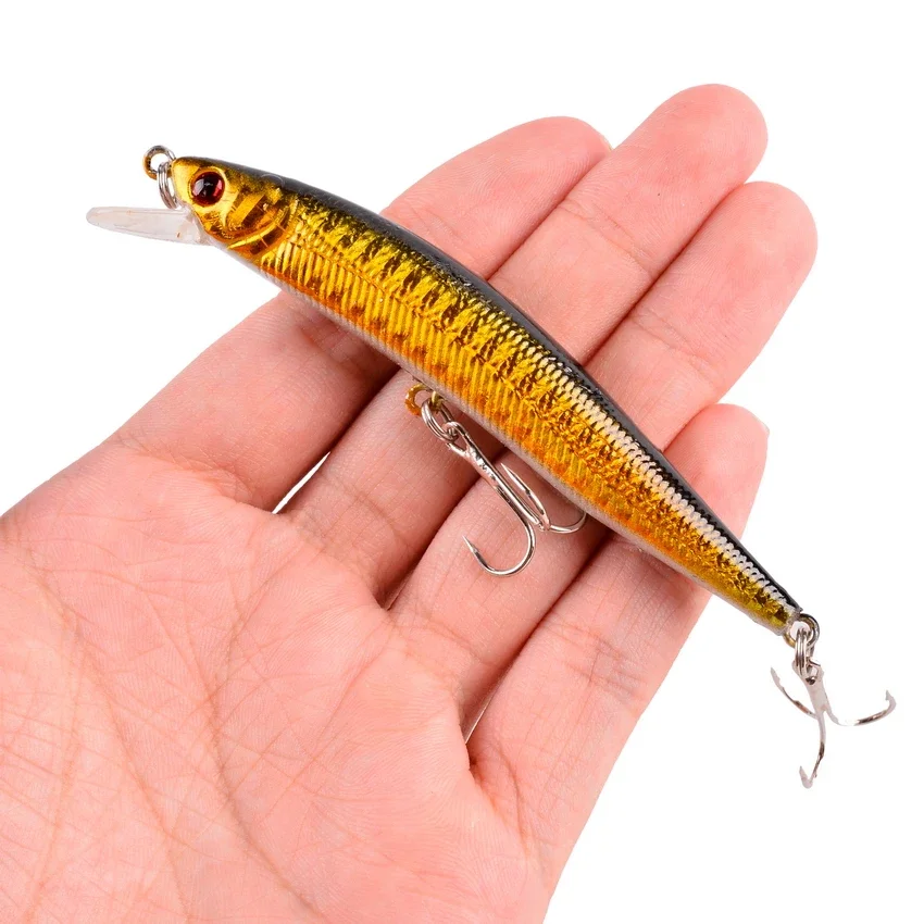 1 Uds 8,2g 10cm Señuelos de Pesca Minnow Wobbler lubina flotante Trolling cebo duro Artificial Crankbait carpa Pesca aparejos de Pesca - imagen 5