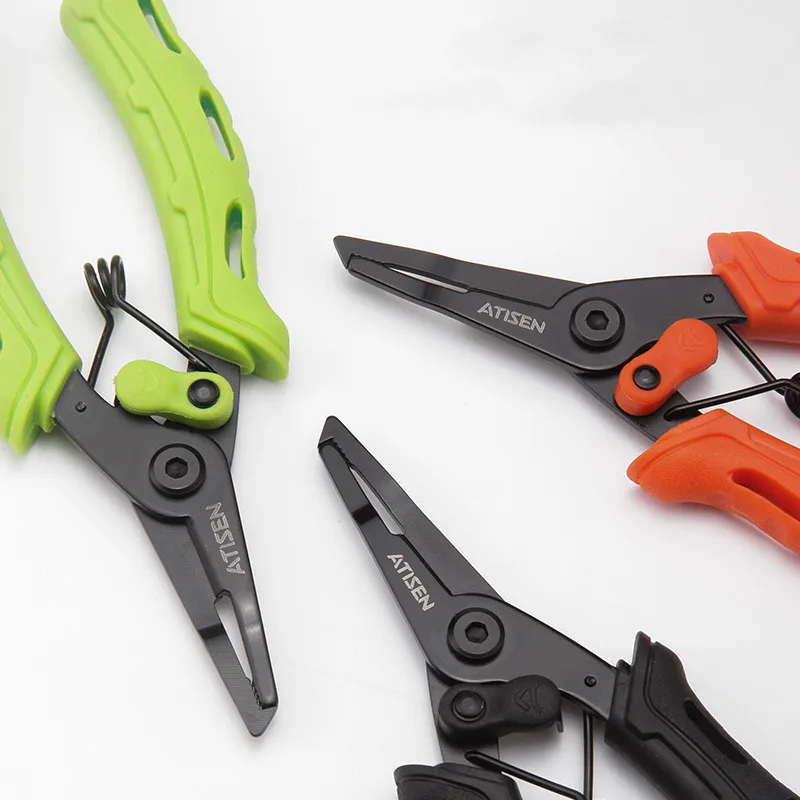 Alicates de pesca multifunción, tijera de línea trenzada, cortador de señuelos, removedor de anzuelos, herramienta de aparejos de pesca, pinzas de uso de pescado - imagen 2