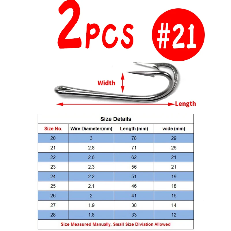 2 Hooks Size 21