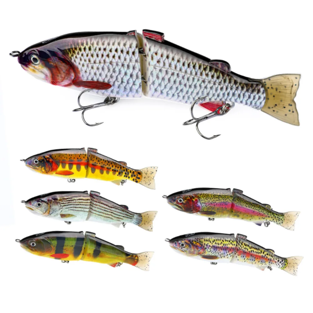 Señuelo de natación multiarticulado realista con cebo deslizante de gran tamaño 6 #   Anzuelo 18,6 cm 65g Pike Muskie Walleye Bass Fish señuelo cebo de pesca de mar - imagen 3