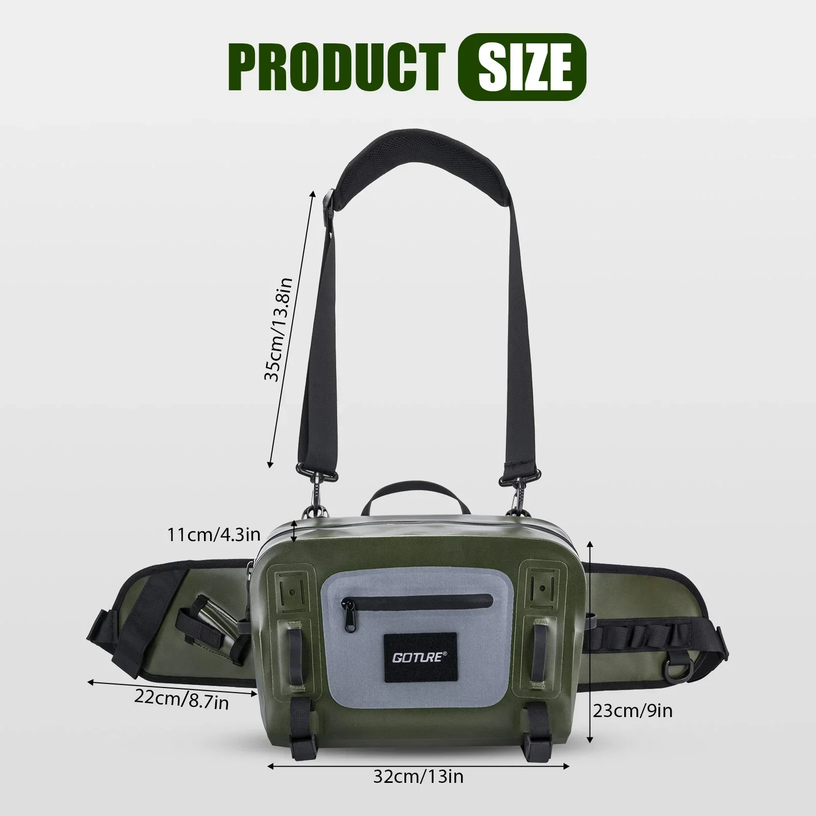 Goture Bolsa de Pesca Impermeable IPX8 Riñonera Multifuncional - imagen 2