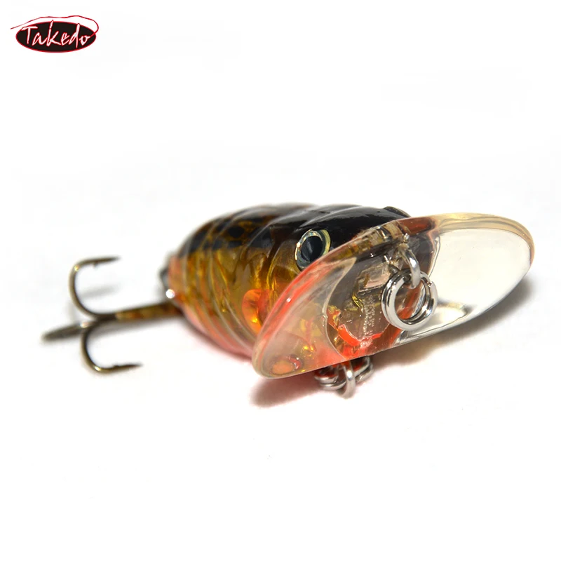 TAKEDO-Cebo de pesca artificial, cebo de arrastre Topwater, señuelo de cigarra, Popper señuelo, cebo de manivela, Wobblers para Lucio, 40mm, 4G - imagen 3