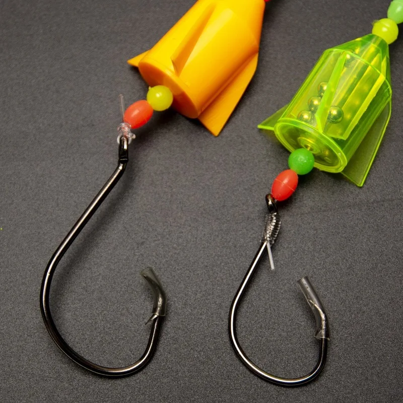 Aparejo de pesca con sonajeros, aparejo para bagre, aparejo de doble gancho, flotador para bagre, profundidad de flotador ajustable, flotador de alta flotabilidad para exteriores - imagen 3