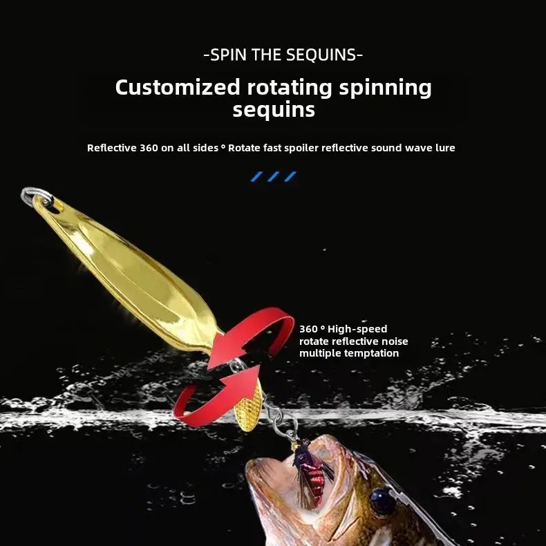 Señuelo de mosca Spinner con lentejuelas para lubina y perca sol - imagen 4