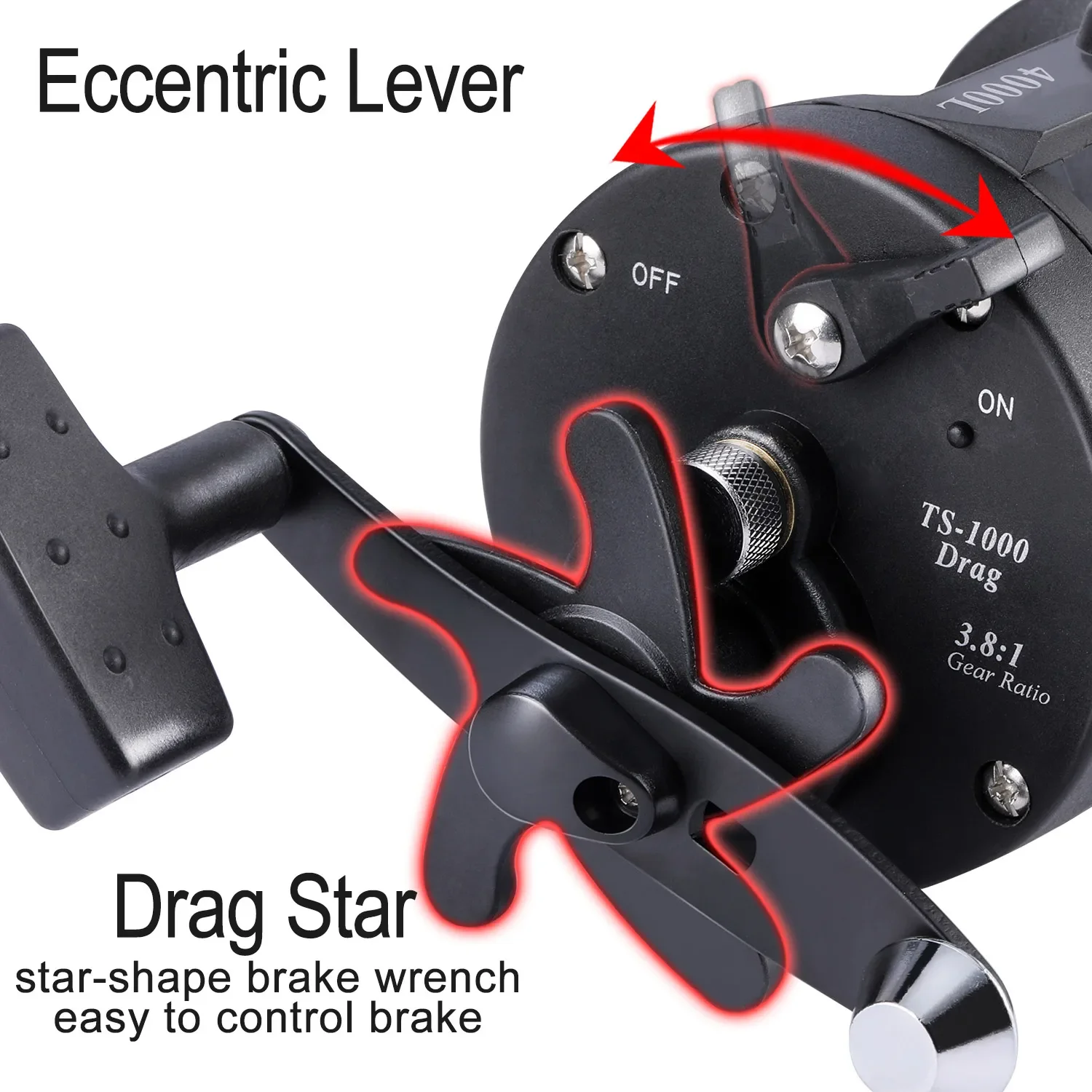 Carrete de pesca Sougayilang DSST3000 4000 carrete de Baitcasting arrastre máximo 10kg pesca con señuelo gran capacidad de línea para pesca en agua salada - imagen 4