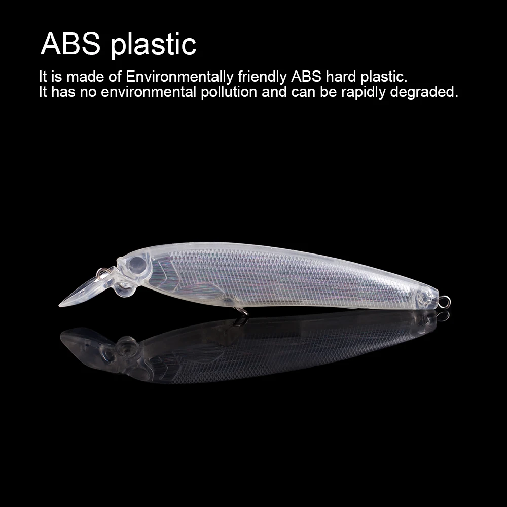 Hanlin 10/20 piezas 12CM 14G sonajeros flotantes sin pintar Jerkbait Wobbler capa de aluminio Minnow Señuelos de pesca Wobbler espacios en blanco aparejos de lubina - imagen 5