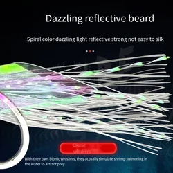 Cebo artificial luminoso anzuelo láser piel de pescado caballa española