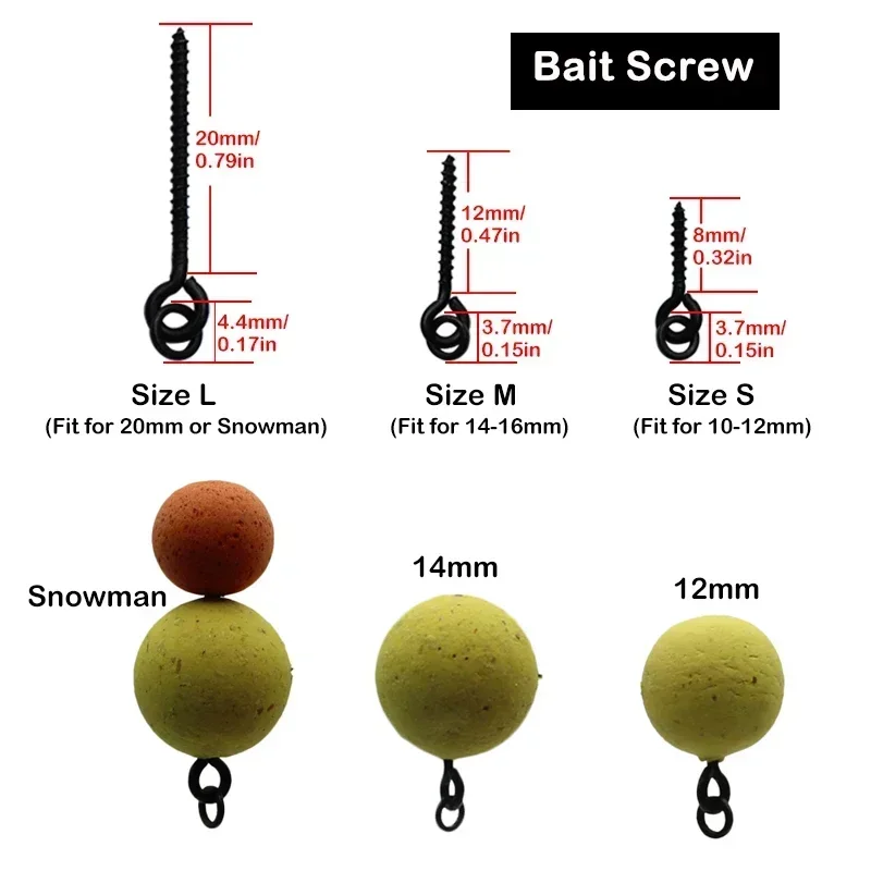 Accesorios de pesca de carpa Boilies cebo tornillo para pelo Chod Ronnie Rig herramienta Pop UP Boilies gancho detiene cuentas método alimentador aparejos - imagen 3