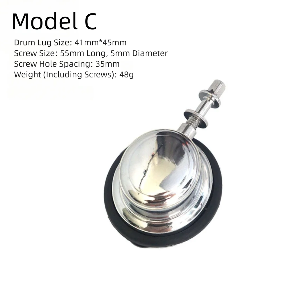 Accesorios de Metal duraderos para cubierta de tambores, soporte de fijación, terminales de tambor, tornillos de fijación, piezas de pierna de tambor plateadas de repuesto, mangos de tambor