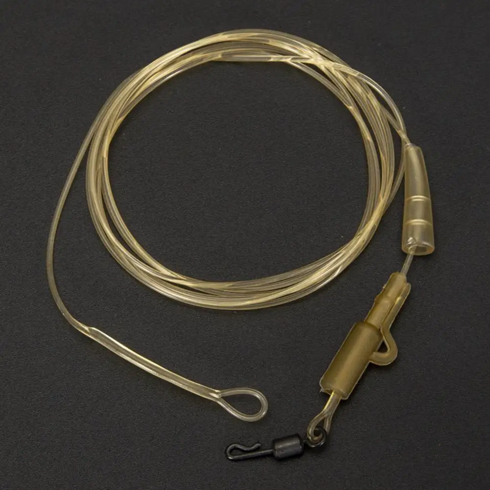 Leader de pesca de carpa de 100cm y 45LB, línea líder de tampón transparente, línea de mosca flotante, línea líder de fluorocarbono, suministros de herramientas de pesca