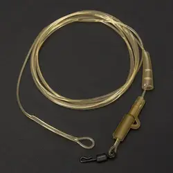 Leader de pesca de carpa de 100cm y 45LB, línea líder de tampón transparente, línea de mosca flotante, línea líder de fluorocarbono, suministros de herramientas de pesca