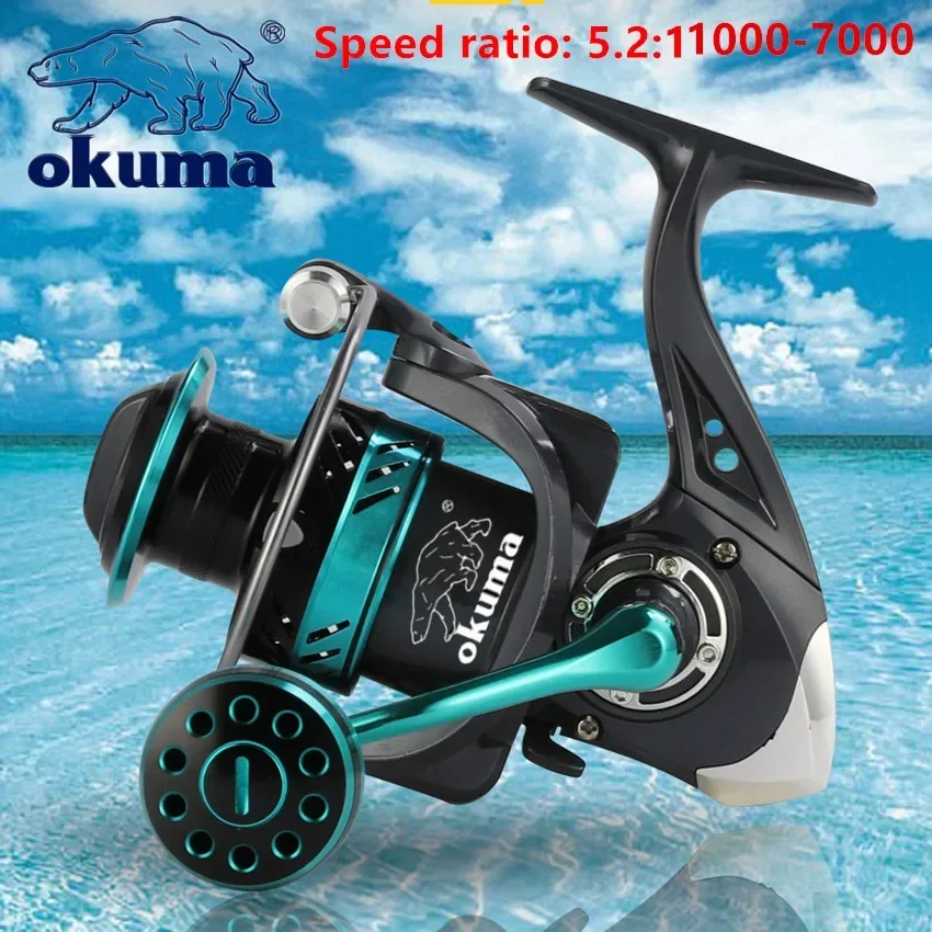 Carrete Surfcasting Okuma 13 Rodamientos 5.2:1 Agua Salada - imagen 3