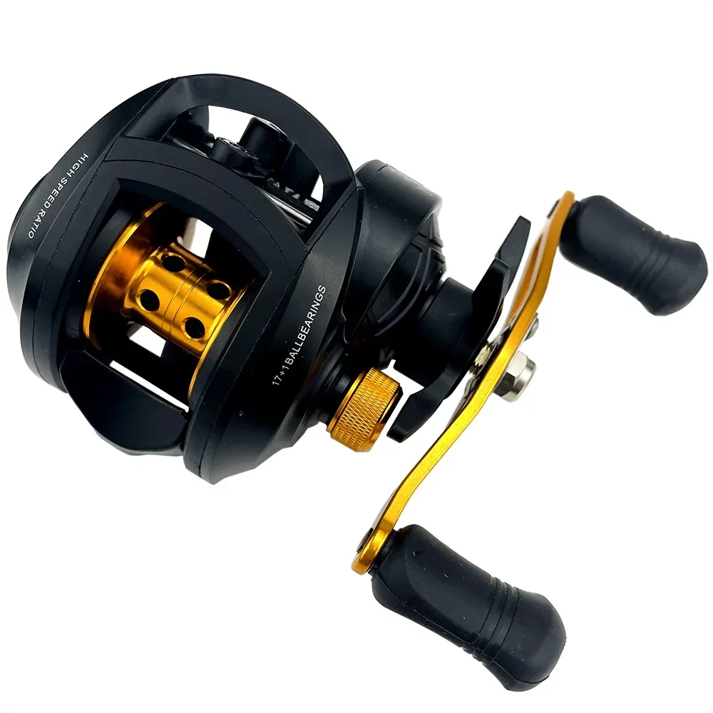 Carrete de Metal ligero, herramienta de pesca, Ratio de engranaje 7,2, 1 arrastre máximo, 8KG, Baitcasting - imagen 2