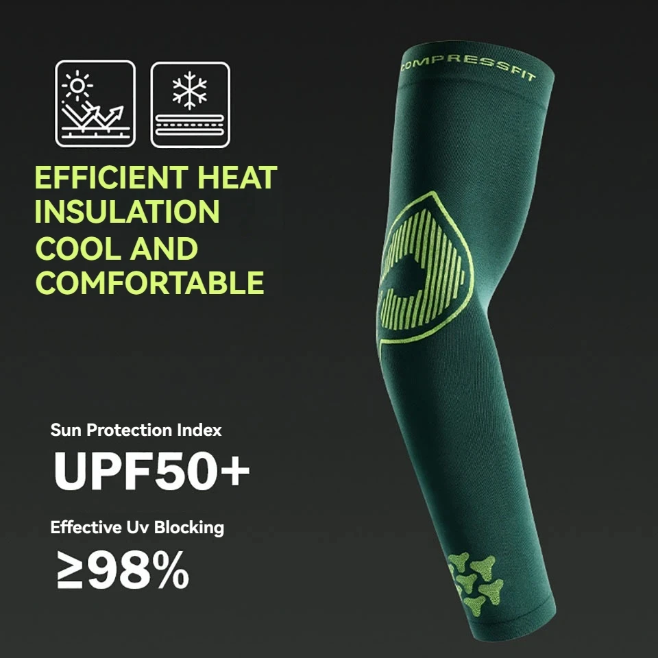 WALK FISH-Manga deportiva de pesca de seda para hombre y mujer, protector solar para ciclismo, soporte para brazo, transpirable, sensación fresca - imagen 3