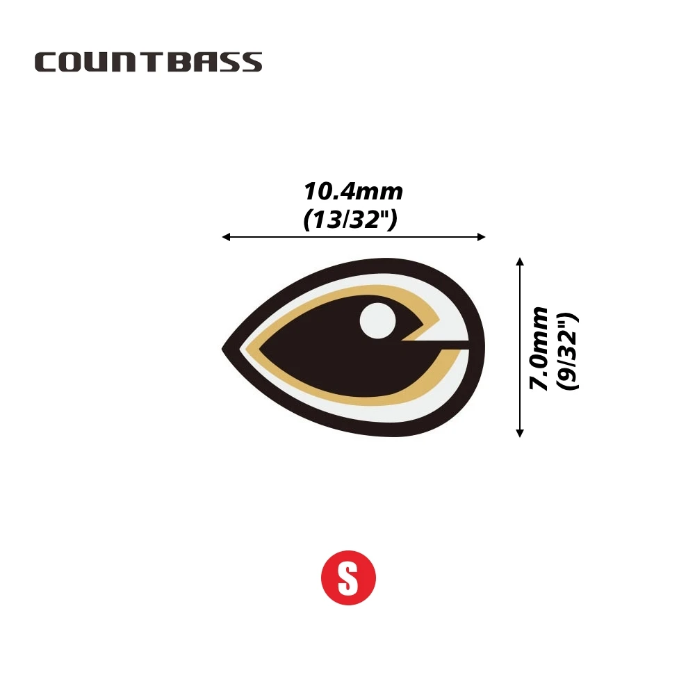 Countbass 100 Uds accesorios de pesca, señuelos de pesca holográficos láser 2D ojos para plantillas de metal cuchara popper Señuelos de pesca - imagen 4