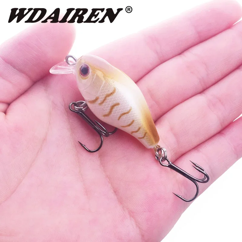 Señuelo de Pesca Minnow, 4,5 cm, 4,5g, cebo duro Topwater, plantilla Wobbler, Crankbait, carpa, lubina rayada, aparejos de Pesca, Swimbait, 1 ud. - imagen 3