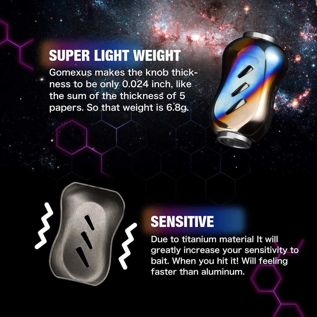 Perilla de carrete giratorio Gomexus de titanio de 22mm para Shimano Vanford Stradic Curado Antares Daiwa Fuego LT, perilla de afinación T22 - imagen 4