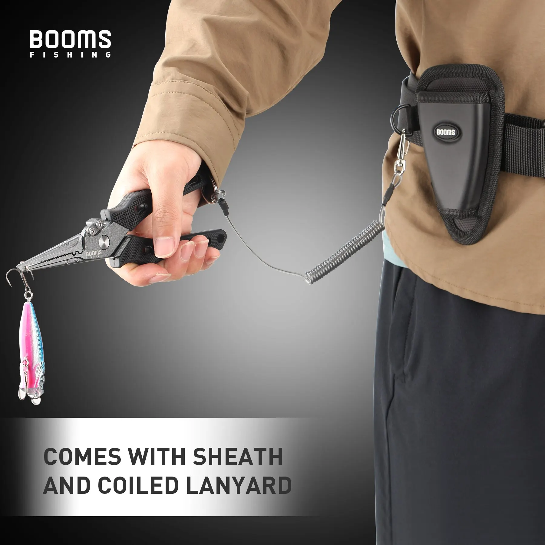 Booms Fishing-Alicates de pesca F07, tijeras de línea trenzada de acero inoxidable, cortador de alambre, removedor de anzuelos, herramientas de equipo de pesca multifuncionales - imagen 4