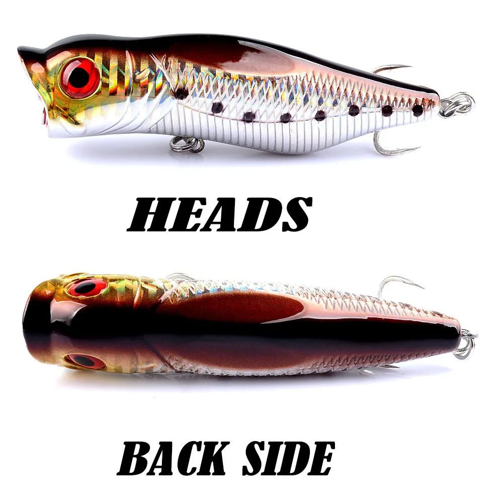 Señuelo de pesca Artificial, anzuelos triples, superficie flotante, 57mm, 11g, 1 unidad - imagen 2