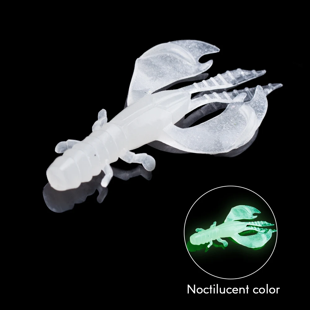 4/8 Uds 80mm/6,5g silicona suave forma de camarón Crankbait juego de Señuelos de Pesca giratorio Jigging Wobbler Artificial Lucio Minnow aparejos de lubina - imagen 4