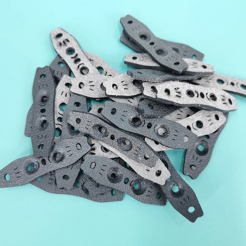 30 Uds. Tirachinas con bolsa de bola de acero para banda de goma plana, accesorios de tiro al aire libre de cuero PU - imagen 3