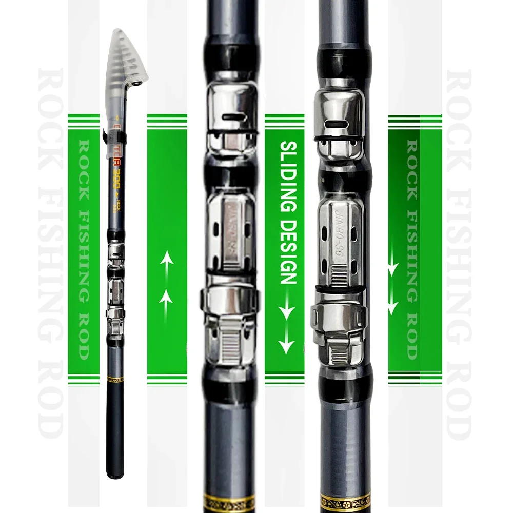 Experimente la pesca sin costura con la caña de pescar de roca diseñada para un manejo sin esfuerzo y un rendimiento mejorado