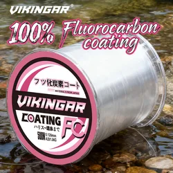 VIKINGAR 100% hilo de pescar recubierto de fluorocarbono japonés 1000M línea de pesca monofilamento de nailon de alta resistencia a la abrasión línea líder