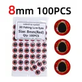 100pcs red 8mm