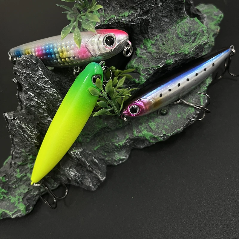 Cebo Stickbait Topwater de superficie para lucio, perfil lápiz popper - imagen 2