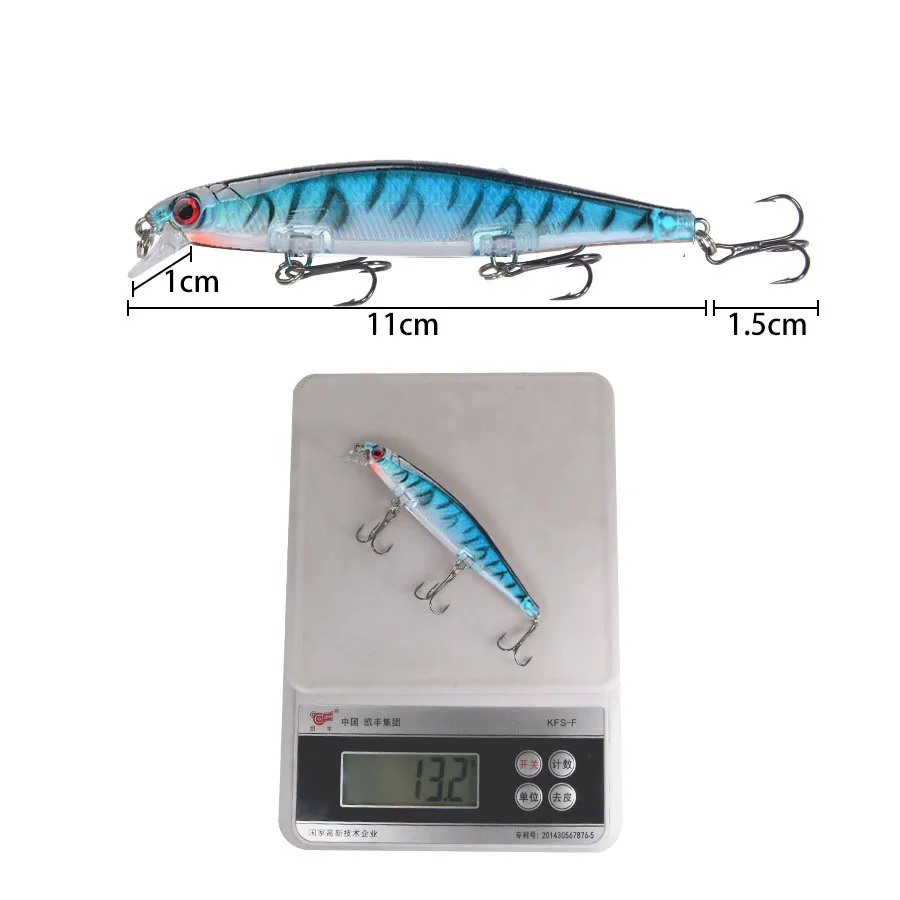 Jerkbait-Juego de Señuelos de Pesca Crankbait, Kit de cebos artificiales Wobbler para Lucio, cebo duro, aparejos de pesca de carpa, Swimbait - imagen 4