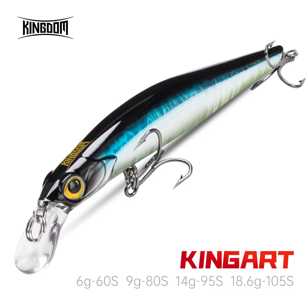 Kingdom Kingart Jerkbaits silenciosos - Señuelos duros para lubina