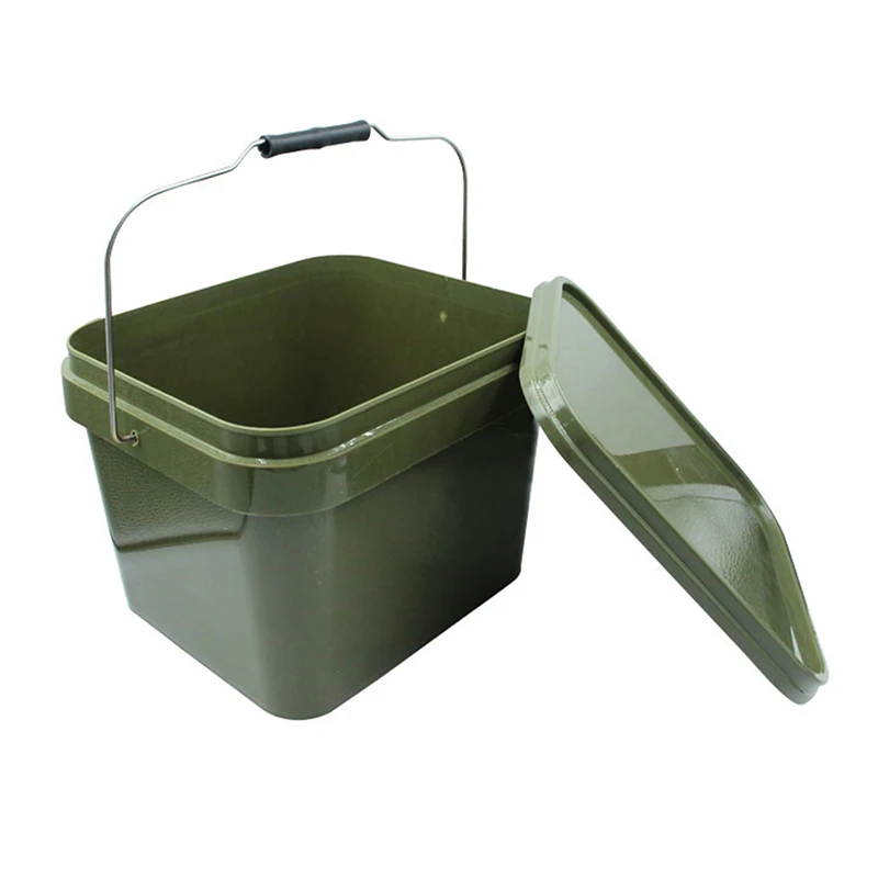Caja de aparejos JSFUN, Cubo de pesca de carpa, pesca al aire libre, contenedor de mezcla de cebo portátil, solución de almacenamiento de pesca de cebo de carpa - imagen 4