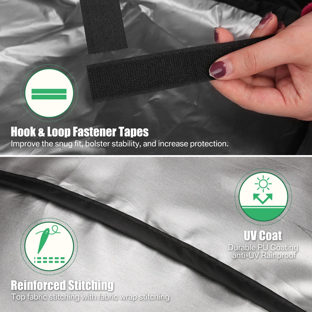 Cubierta para barbacoa al aire libre, impermeable, Weber, cubierta para parrilla resistente, protección contra la lluvia, cubierta para parrilla de carbón para barbacoa resistente al aire libre - imagen 5