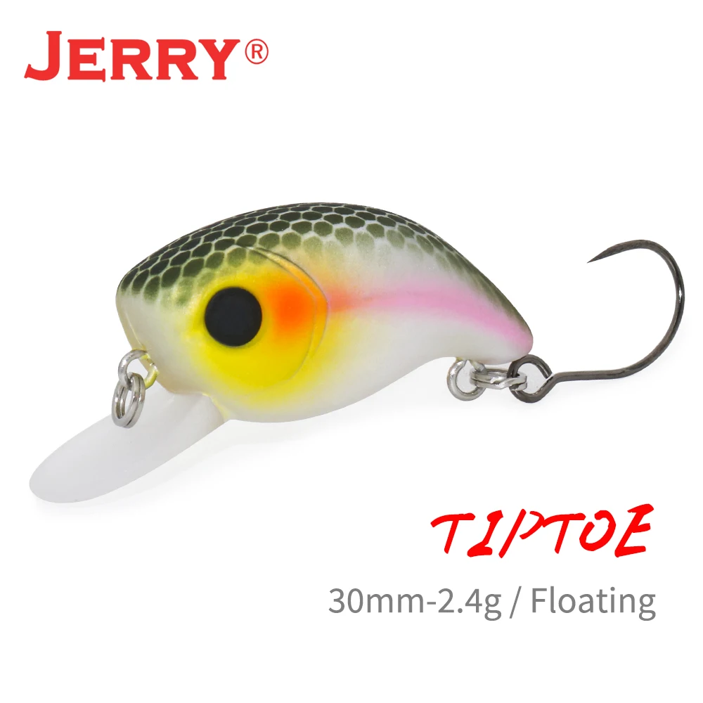 Jerry Tiptoe Trucha Área Micro Wobblers flotantes Tapones giratorios UV Colores brillantes Lago Perca Río Corriente Señuelo de pesca Cebo duro - imagen 5