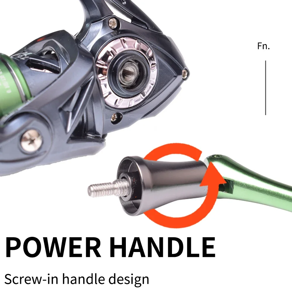 Carrete de pesca de carpa Mavllos HFC con carrete poco profundo modelo 1500 2500 3500 potencia 6KG relación 6,2: 1 carrete giratorio de pesca de lubina ligera - imagen 5